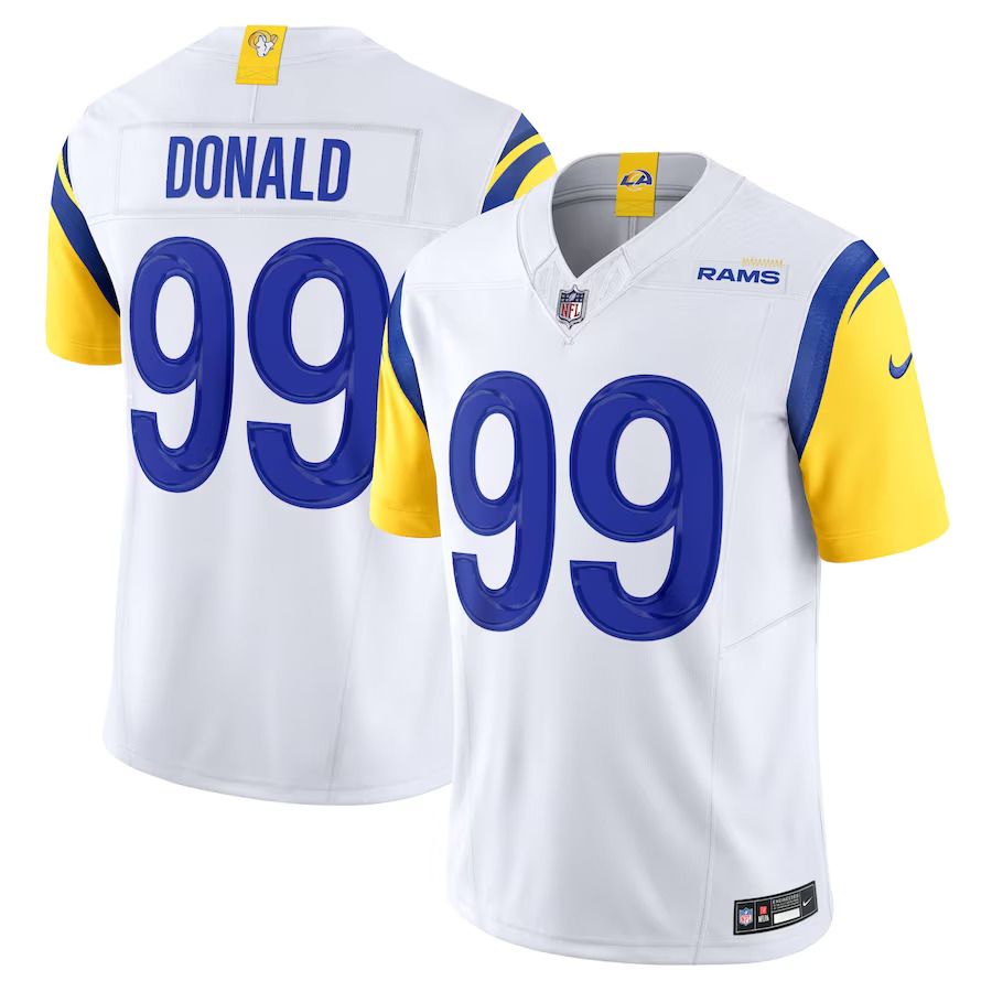 Men Los Angeles Rams #99 Aaron Donald Nike White Vapor F.U.S.E. Limited NFL Jersey->oakland raiders->NFL Jersey